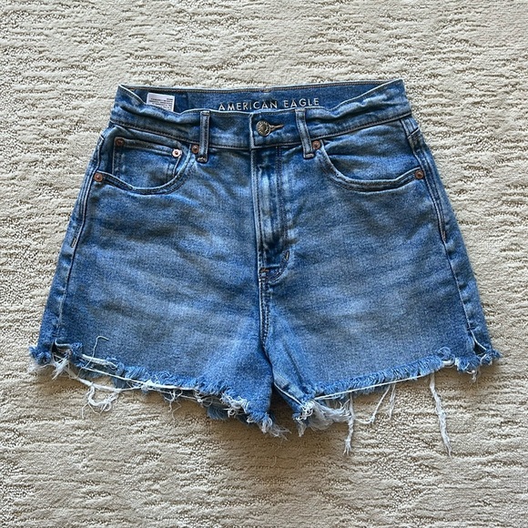 American Eagle Outfitters Pants - American Eagle Women Mid-Wash High Waisted Jean Shorts